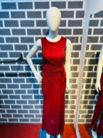 Partywear Red Gown Slit Style
