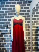 Party Wear Red Gown Floor length