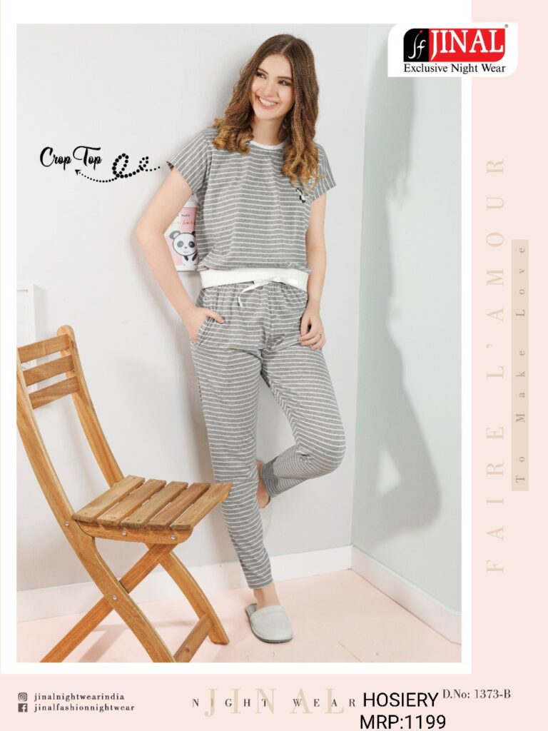 GREY Stylish Crop Airport Outfit & Nightsuit